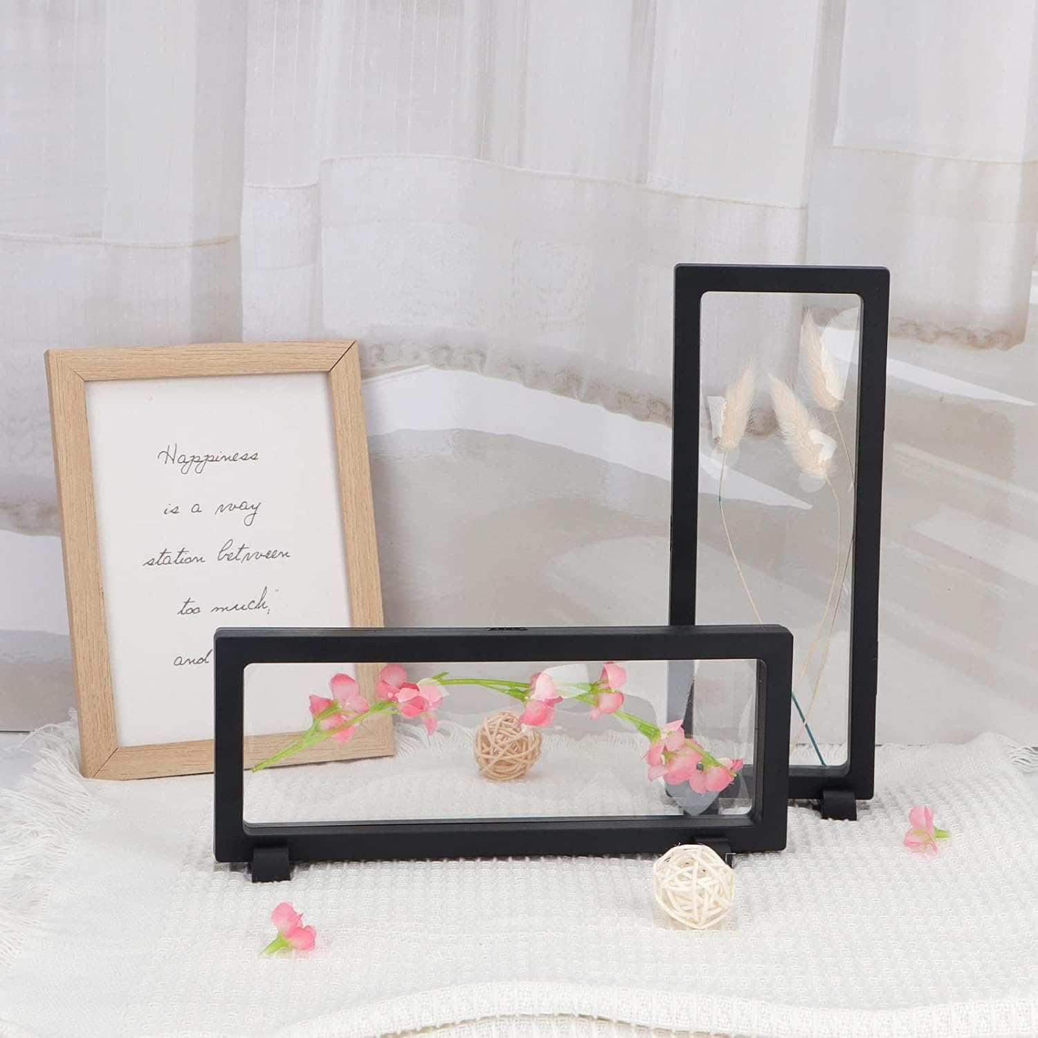 3-Pack Skelang 3D Floating Display Cases - Black Display Stand Holder 9"&times;3.54"&times;0.75" - Suspension Frame for AA Medallion, Antique Challenge Coins, Jewelry, and Pins image number 5