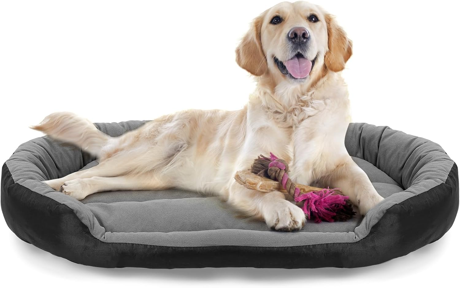Dog Beds for Large Dogs Washable, Orthopedic Dog Bed with Sides, Self Warming Soft Calming Comfortable Sleeping Pet Bed Couch Puppy Bed with Anti-Slip Bottom, XL(96 * 64Cm) image number 5