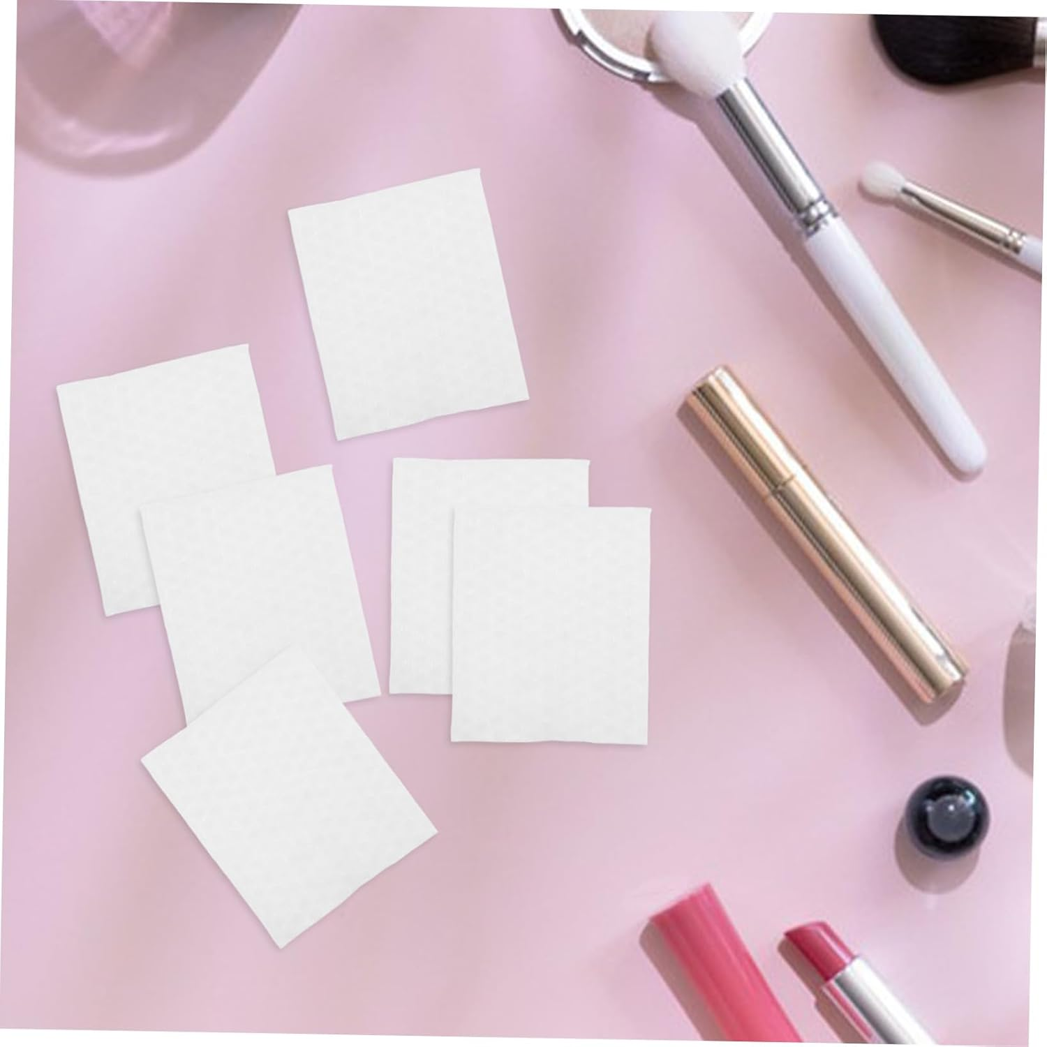 450Pcs Thick Pearl Texture Cotton Pads Makeup Remover Squares Facial Cotton Rounds for Sensitive Skin Cleansing and Toner Application image number 3