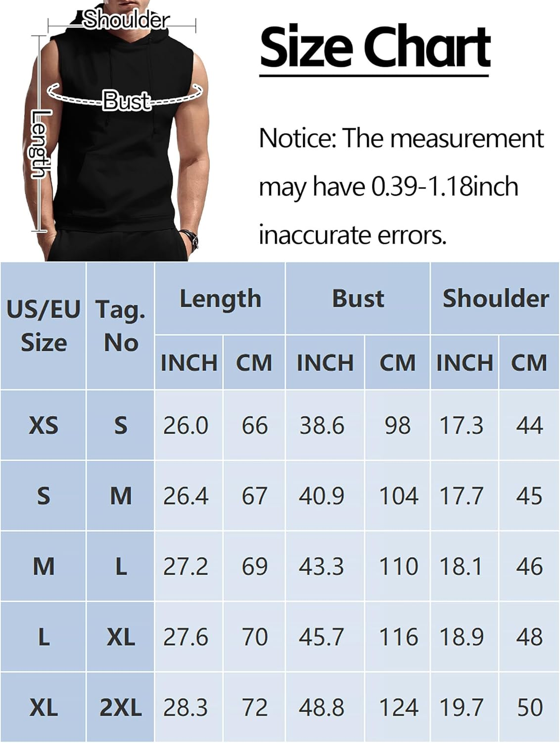 FEOYA Men'S Hooded Tank Tops Sleeveless T-Shirts Gym Vests Top Breathable Quick Dry for Workout Running Bodybuilding Athletic Sport Shirts Drawstring Sweatshirt with Pockets image number 1