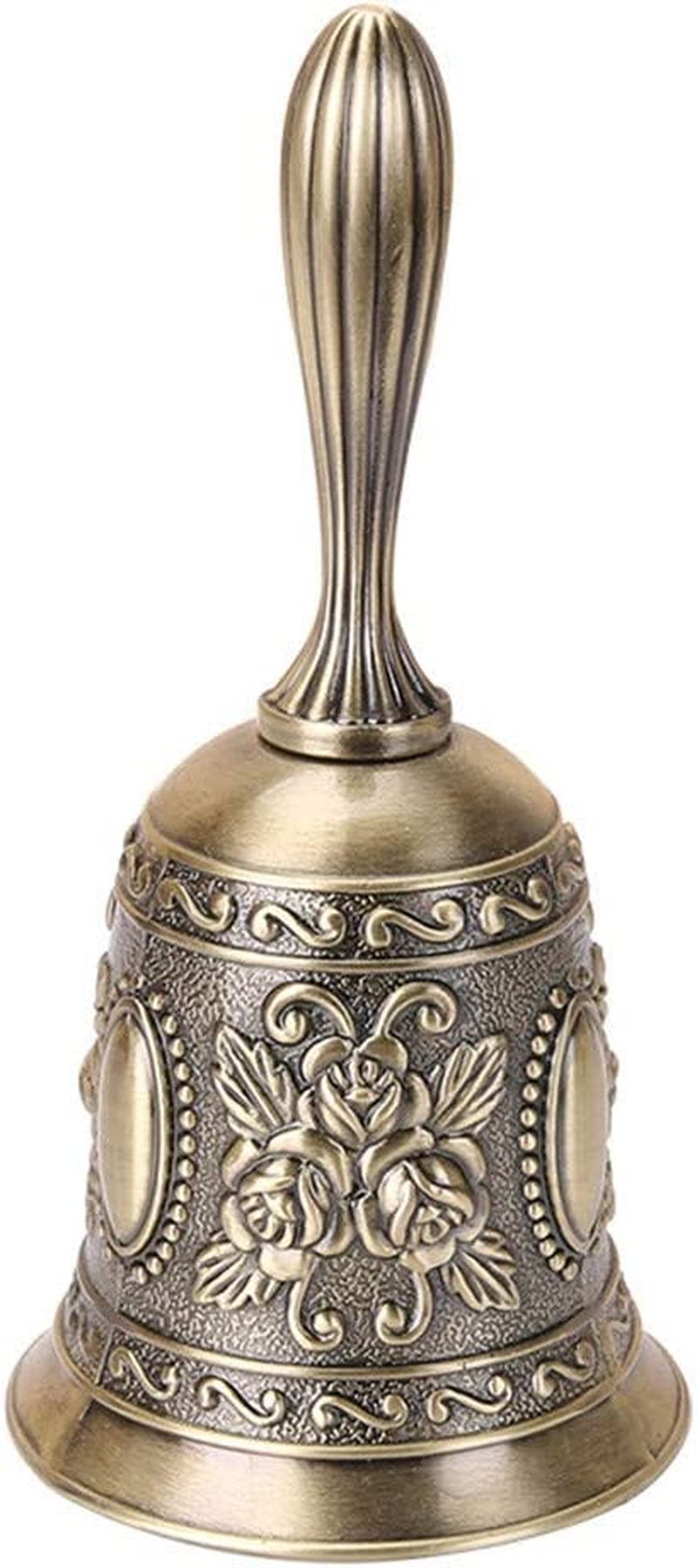 LERTREE Retro Call Bell Antique Hand Bell Bronze Dinner Bell Resturant Service Bell Brass Jingle Wedding Classroom Church Bel image number 1