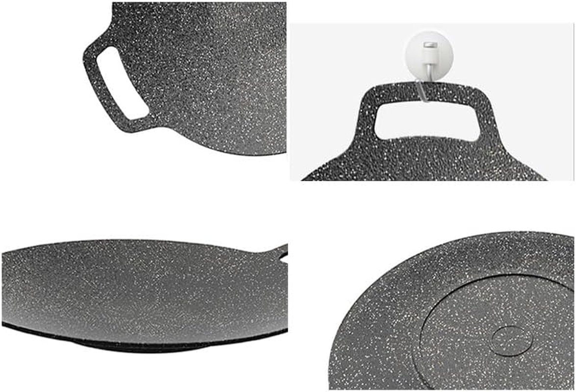 AIMALL Stainless Steel Korean BBQ Grill Pan, Nonstick Portable Stovetop Barbecue Hot Plate, Indoor & Outdoor Use, Black with Grease Collection System image number 5