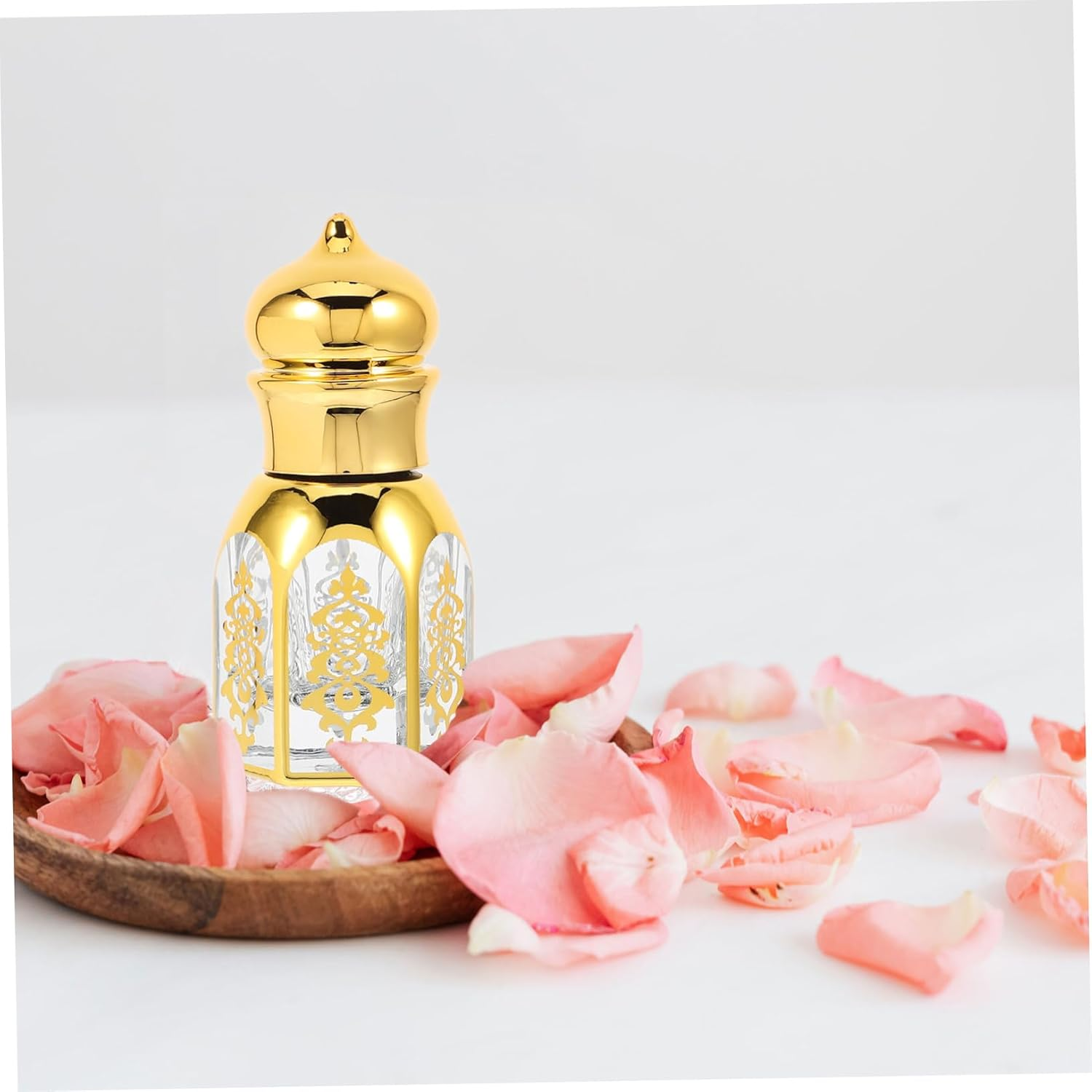 Luxshiny 2Pcs Vintage Style Glass Roller Bottles for Essential Oils Portable Perfume Containers Roller for Easy Application for Travel and Giving