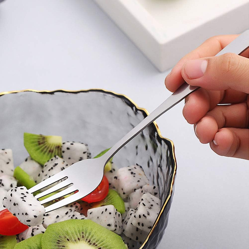 IQCWOOD Spoons and Forks Set, Flatware Set, 3 Pair Forks and Spoons Silverware Korean Utensil Set, Stainless Steel Korean Chopsticks Spoons and Fork Set, Dinnerware Portable Utensils for Home image number 2