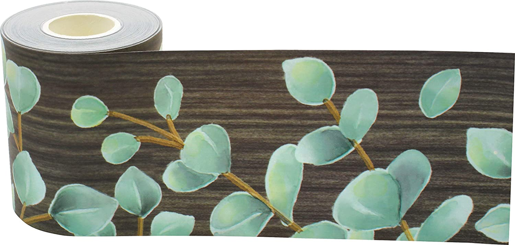 Teacher Created Resources Eucalyptus Straight Rolled Border Trim - 50Ft - Decorate Bulletin Boards, Walls, Desks, Windows, Doors, Lockers, Schools, Classrooms, Homeschool & Offices image number 1