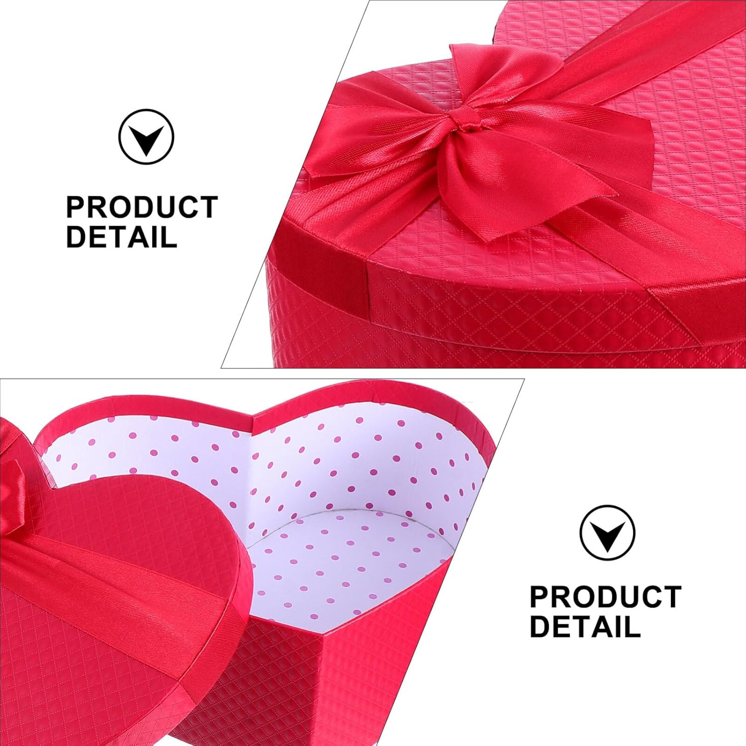 PACKOVE Heart Shape Packaging Boxes Red Heart Flower Box Heart Candy Box Heart Present Box Valentines Boxes Present Wrapping image number 4