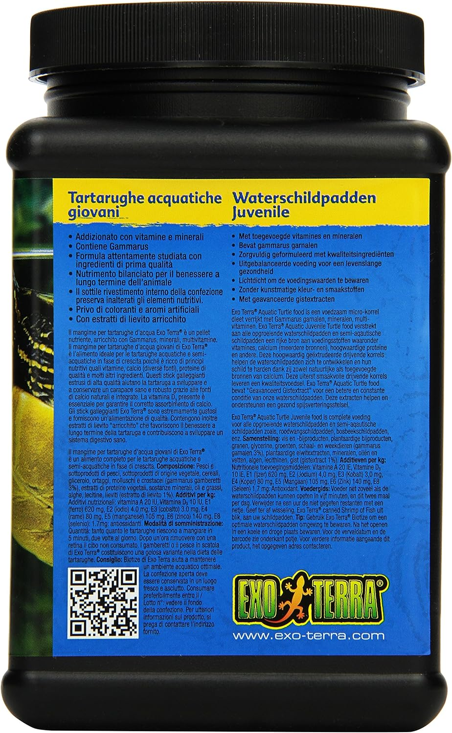 Exo Terra Juvenile Aquatic Turtle Food, Floating Pellets for Reptiles, 19.7 Oz., PT3250 image number 1