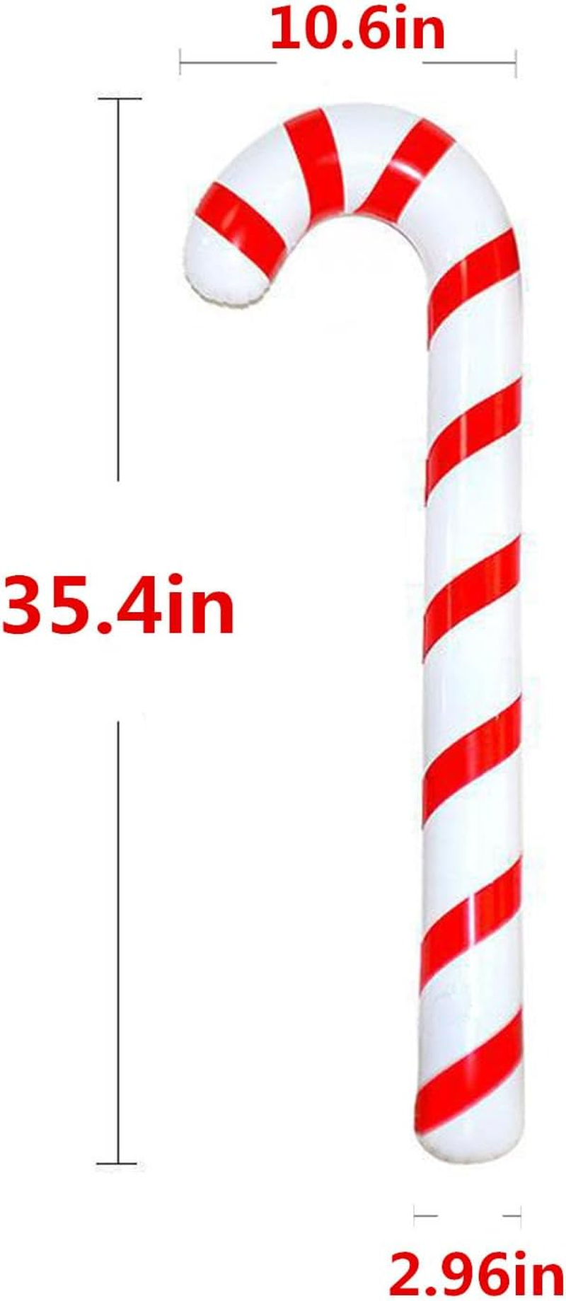 Soochat Inflatable Candy Canes Balloons Inflatable Christmas Candy Cane for for Christmas Indoor and Outdoor Party Decorations Winter Holiday Supplies (Red) - Green image number 3