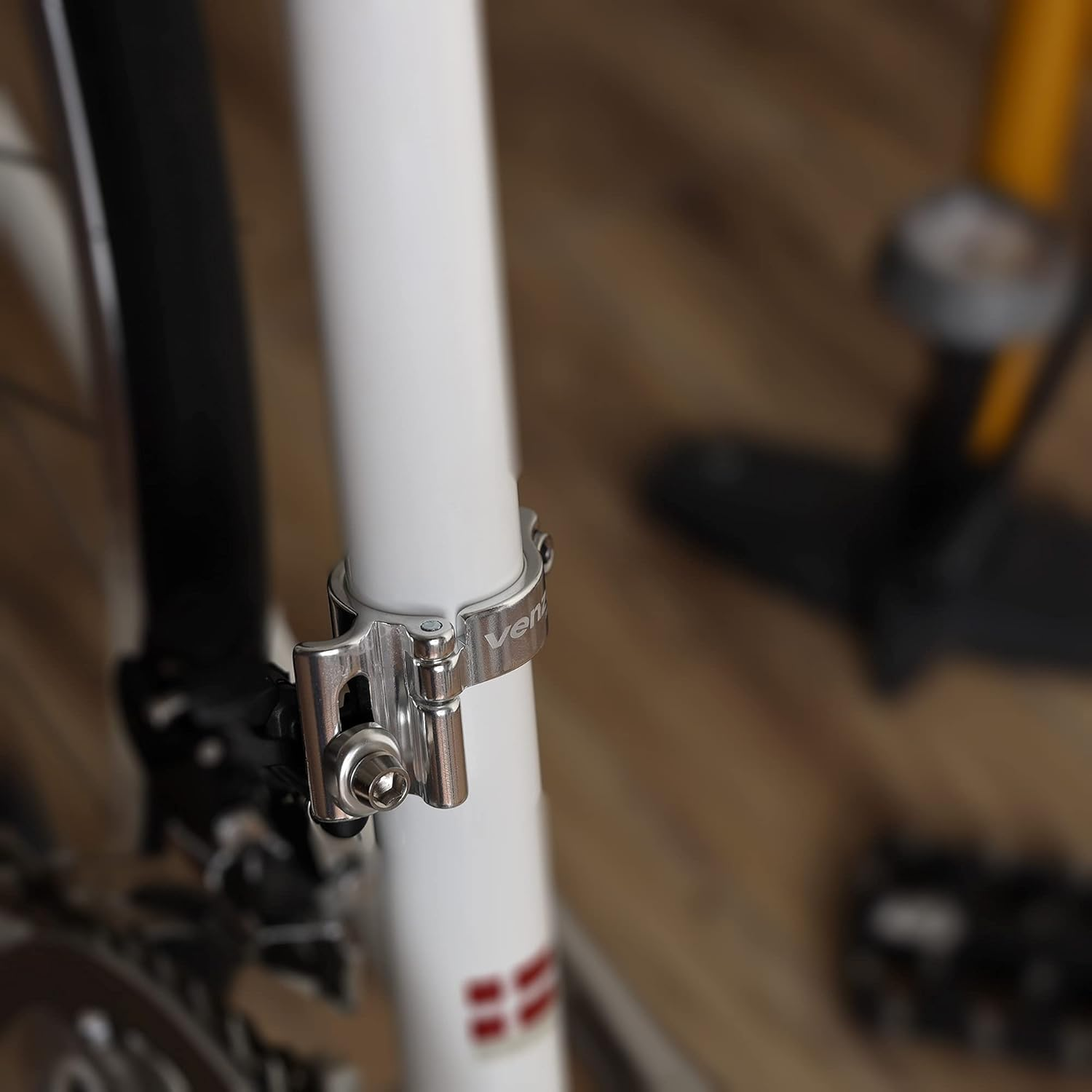 Venzo Road or Mountain Bike Bicycle Adjustable Braze on Front Derailleur Adapter Clamp Compatible with Shimano Sram image number 2