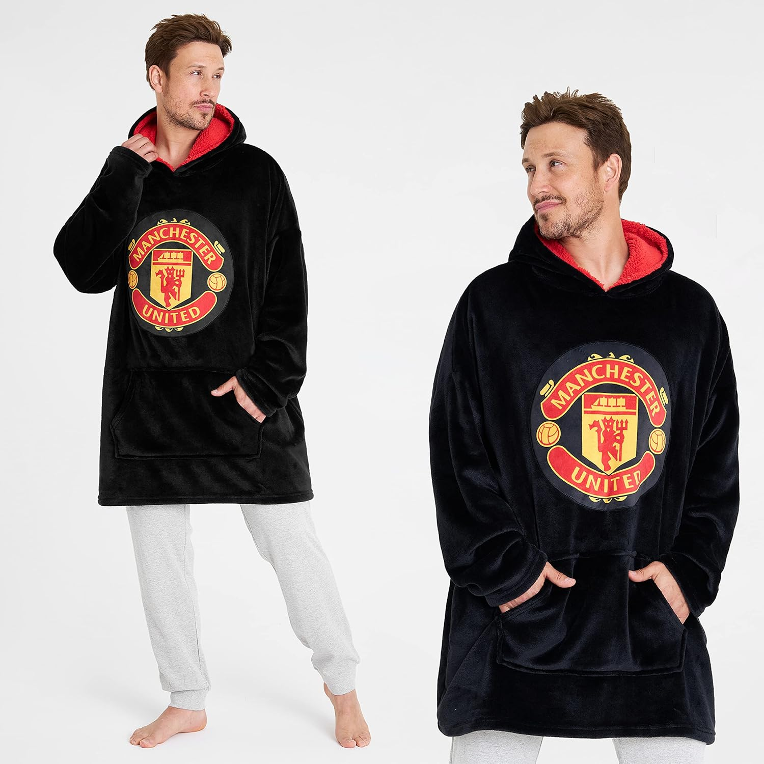 Manchester United F.C. Oversized Hoodie Blanket for Men, Man U Football Gifts image number 1