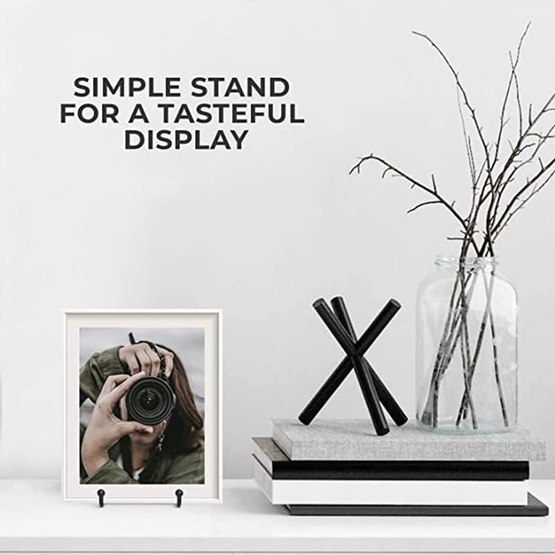 3 Pcs 6'' Display Photo Stand Decorative Plate Display Stand Iron Easel Stand Book Display Stand Tabletop Art (Black) image number 3