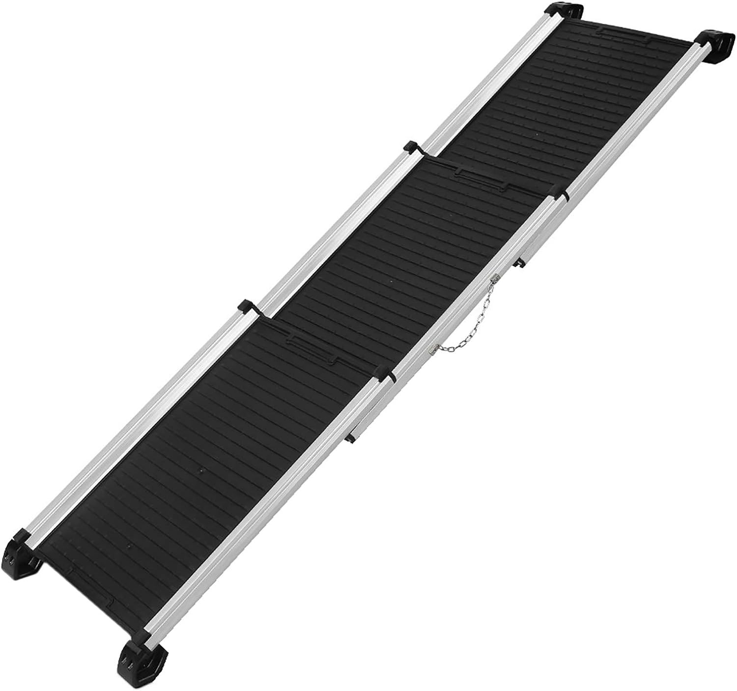 I.Pet Dog Ramp Ramps Steps Stairs, Foldable Adjustable Pet Step Stair Ladder for Car Bed Indoor Home Pool Sofa Couch Traveling, SUV Slip-Resistant Sturdy Aluminium Frame Black image number 2