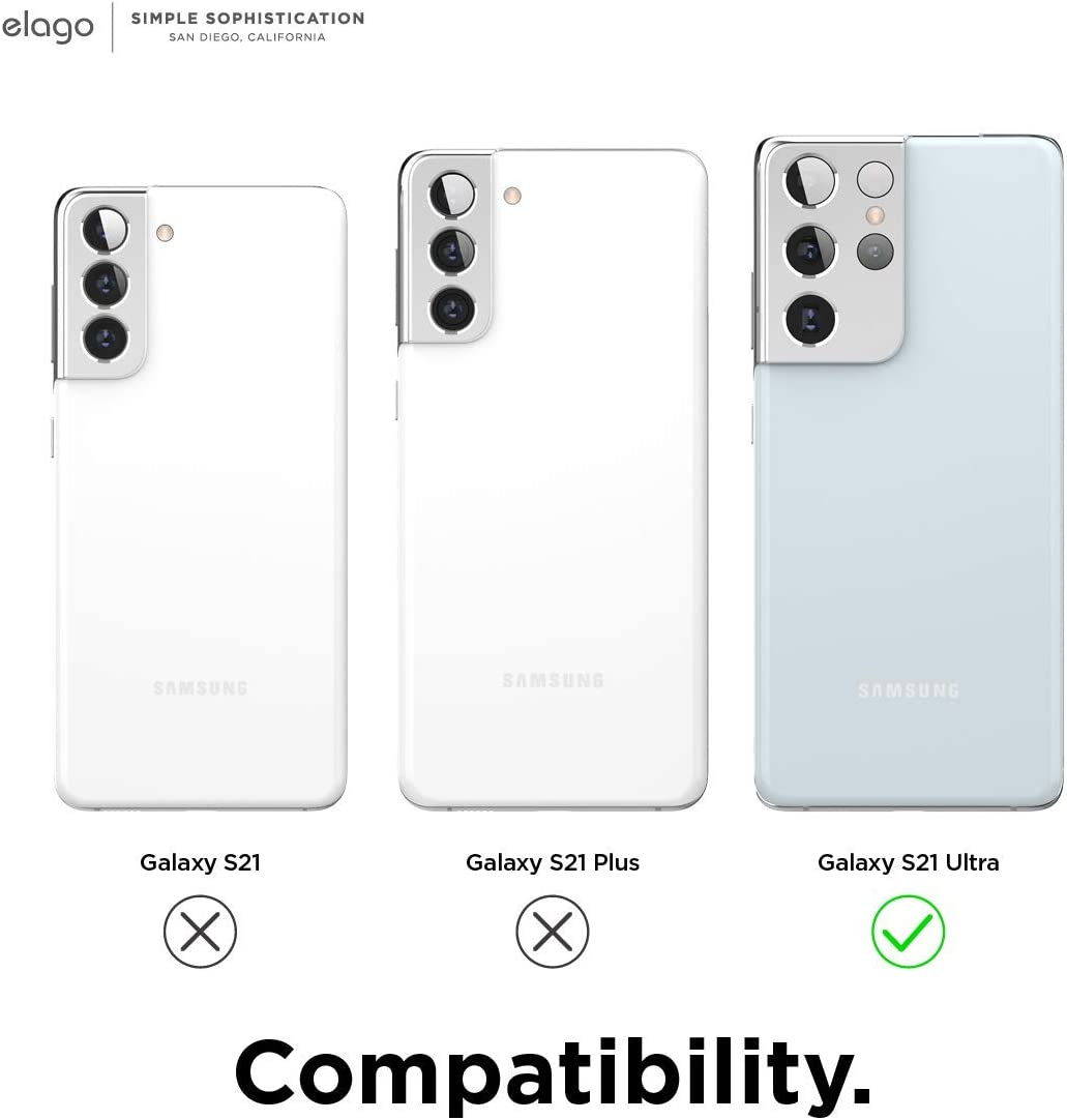 Elago Silicone Case Compatible with Galaxy S21 Ultra Case Cover - Premium Liquid Silicone, Raised Lip (Screen & Camera Protection), 3 Layer Structure, Full Body Protection (Jean Indigo) image number 1