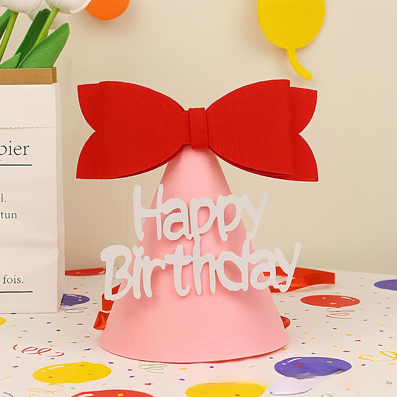 Cartoon Felt Birthday Party Hats - Fun Photo Props for Birthday Parties, Party Decorations, Suitable for Adults and Children Gifts. image number 5