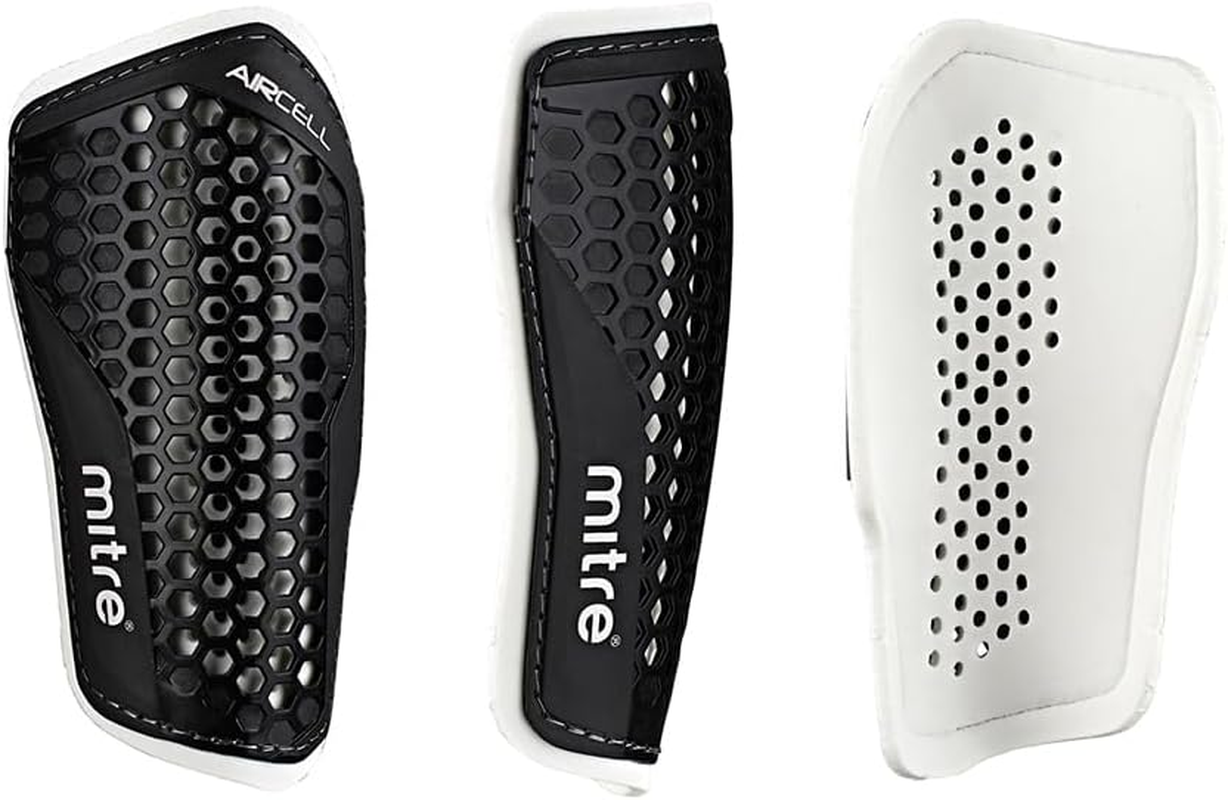 Mitre Aircell Football Shin Pads | Extremely Breathable | Impact Protection | Lightweight Shin Guard