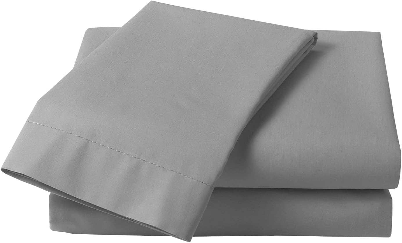 Royal Comfort Quilt Cover Set 1000TC Cotton Blend, Super Soft, Luxury, 1 X Quilt Cover, 2 X Pillowcases (3 Pcs, King, Silver)