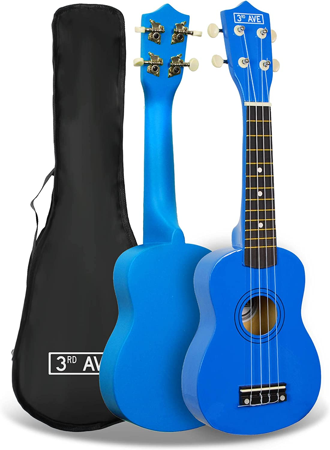 3Rd Avenue Soprano Ukulele Beginner 21 Inch 4 Nylon Strings with Free Uke Bag &ndash; Red