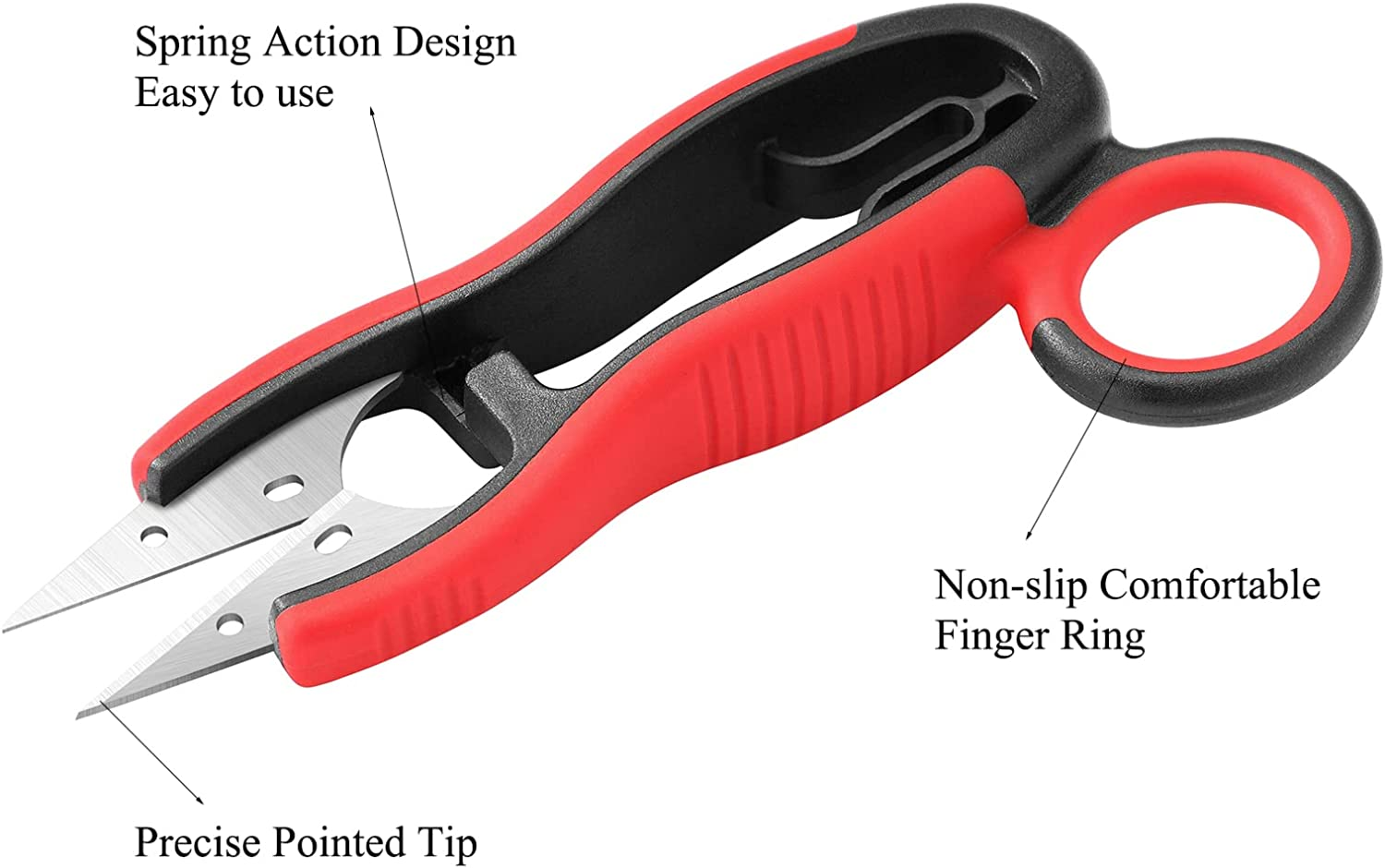 LIVINGO Professional Sewing Scissors Set: 8.5&rdquo; Heavy Duty Sharp Titanium Coated Forged Stainless Steel Fabric Scissors, 4.5&rdquo; Small Detail Embroidery Scissors, 5&rdquo; Thread Snips, Comfort Grip, 3 Pack image number 5