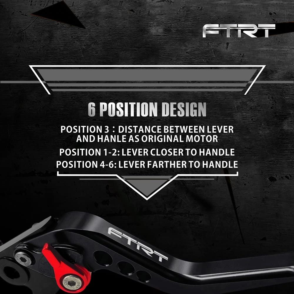 Short Brake Clutch Levers for NINJA 250R 08-12, NINJA 300R 13-17,Z300 13-17, Z250/SL 15-16,Z125 Pro 2017,KLX125/D-TRACKER125 10-16,KLX250/D-TRACKER 08-16,KLX150S 09-13 Black - Green image number 3