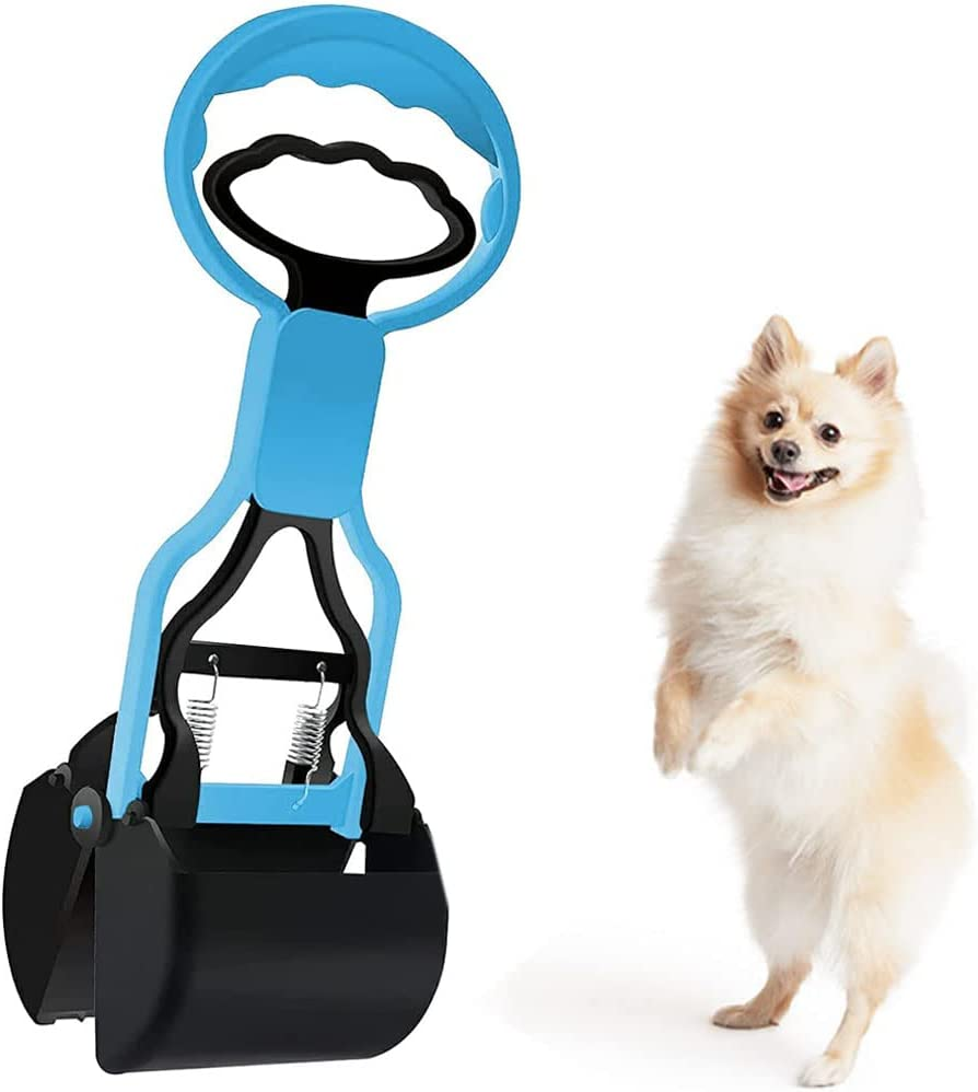 Pet Dog Pooper Scooper, Durable Handle Dog Poop Pick up Tool (Blue) image number 4