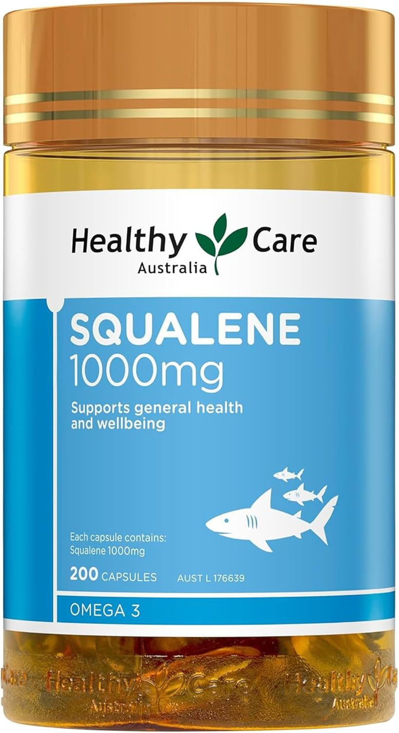 Healthy Care Squalene Capsules - Natural Antioxidant Support for Enhanced Wellbeing - Premium Quality Dietary Supplement - 200 Capsules - 1000 Mg image number 5
