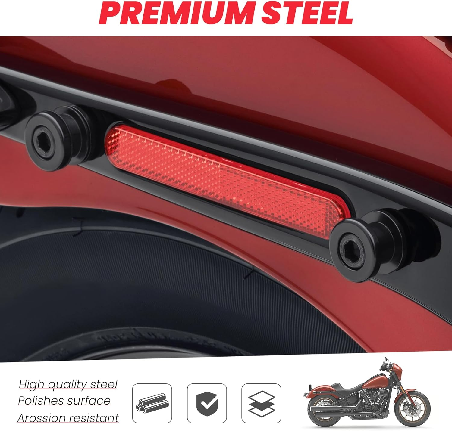 Holdfast Detachable Docking Hardware for Harley Davidson Softail Standard Low Rider Street Bob Fat Boy Fat Bob Super Glide 2018-Later FLDE FLHC FLHCS FLSB FLSL FXBB FXFB FXFBS FXLR Matt Black image number 3