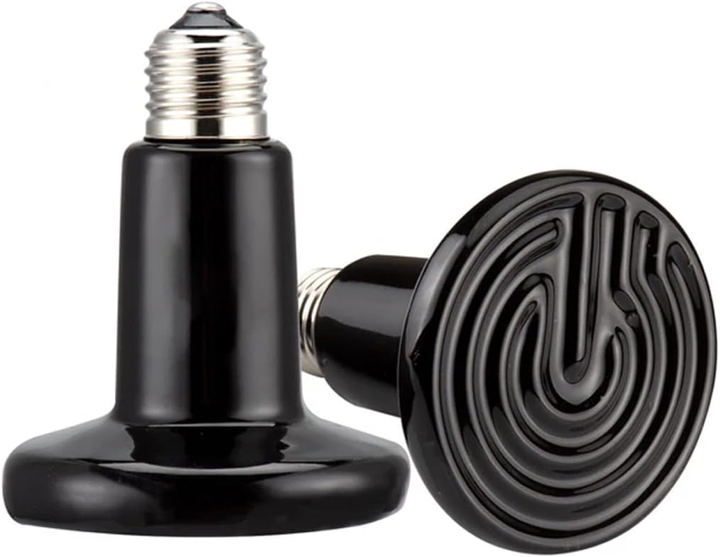 AIMALL Ceramic Infrared Heat Lamp Bulb 4-Inch Reptile Heater, Waterproof and No Light Emission, for Terrariums image number 6