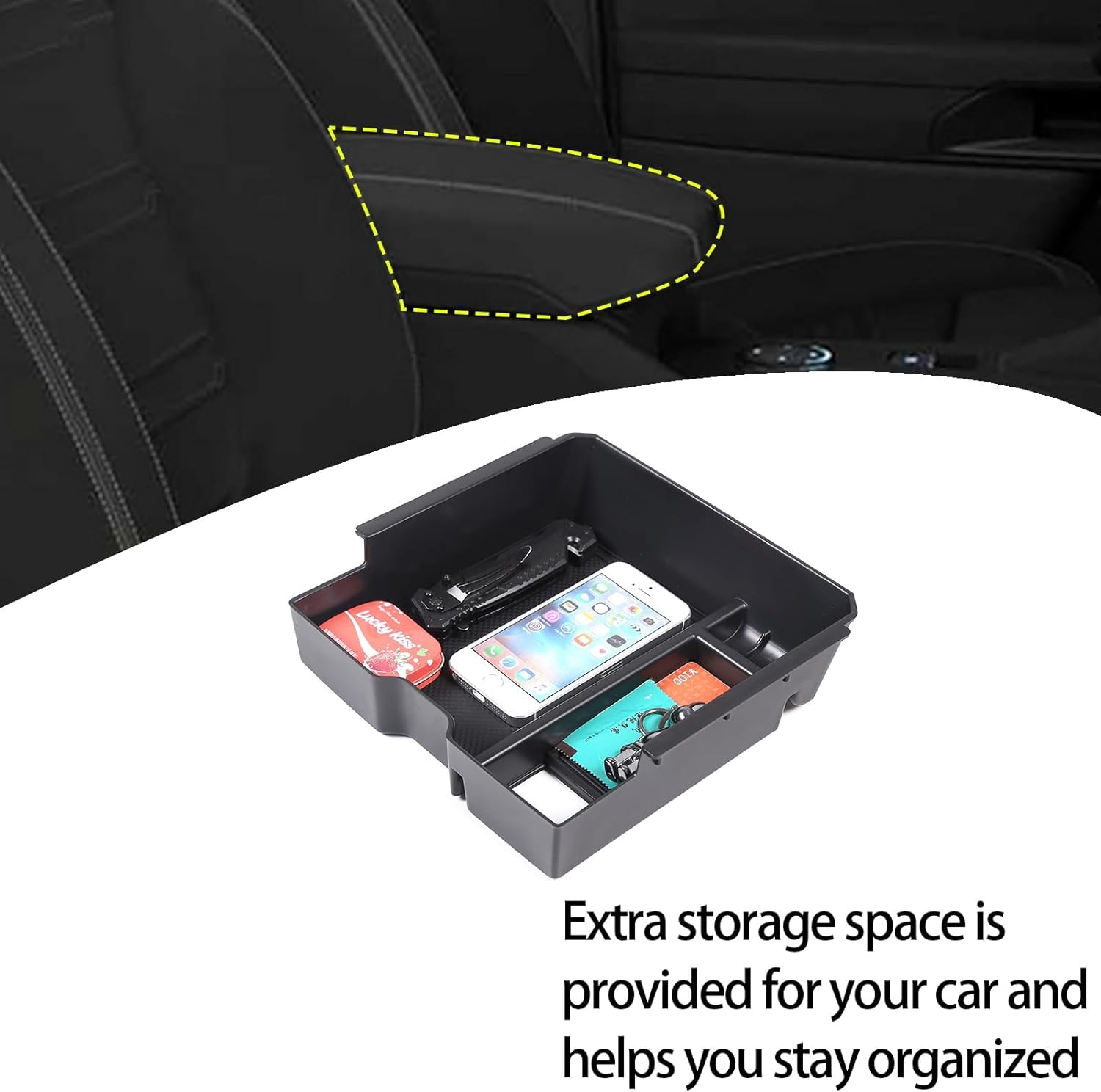 Car Center Console Armrest Box Storage Box Tray Compatible with Ford Everest/Ranger 2023 image number 3
