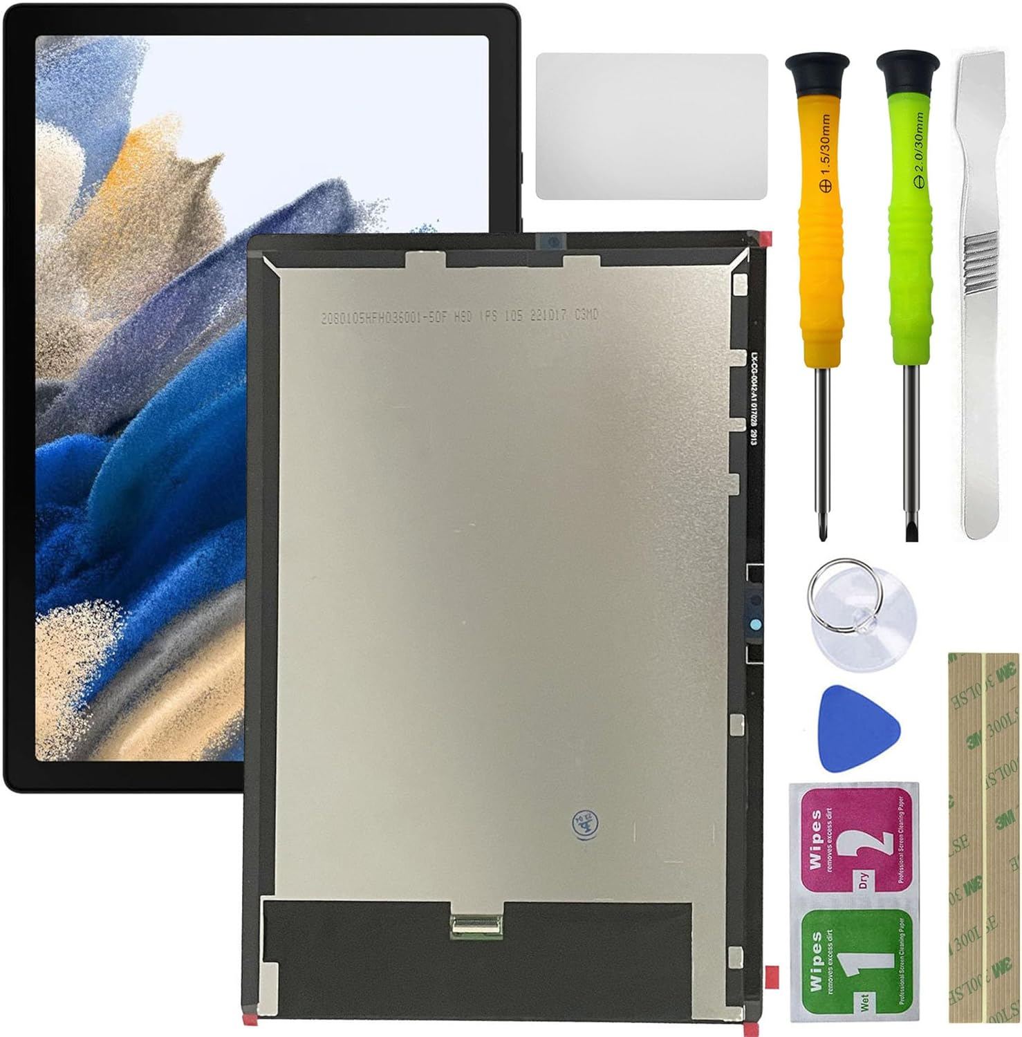 LCD Display Digitizer Touch Screen Replacement for Samsung Galaxy Tablet Tab A8 10.5 2021 SM-X200, SM-X205 LCD Display Digitizer Touch Screen Assembly Replacement 10.5 Inch Black image number 6