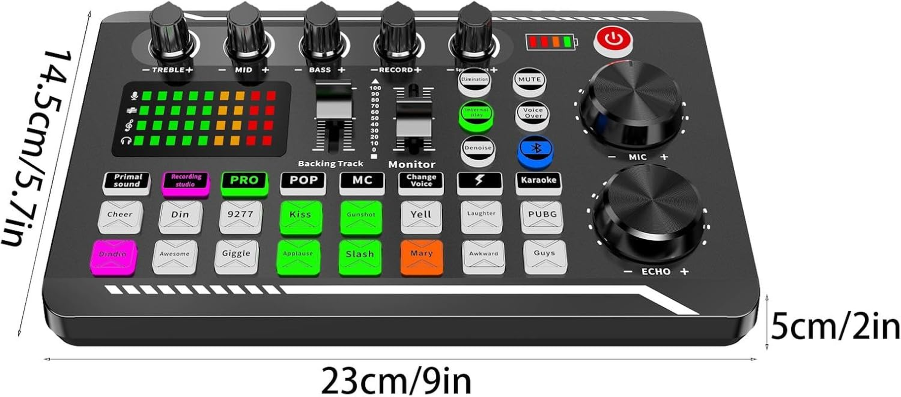 Podcast Production Studio Equipment, Live Sound Card Audio Mixer, Live Sound Board, 16 Fixed Background Special Sound Effects, 7 Recording Modes, 4 Sound Change Functions image number 5