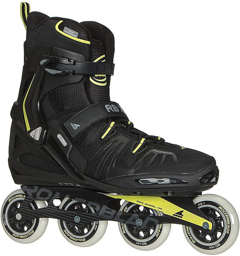 Rollerblade RB XL Men'S Adult Fitness Inline Skate, Black and Lime, High Performance Inline Skates image number 5