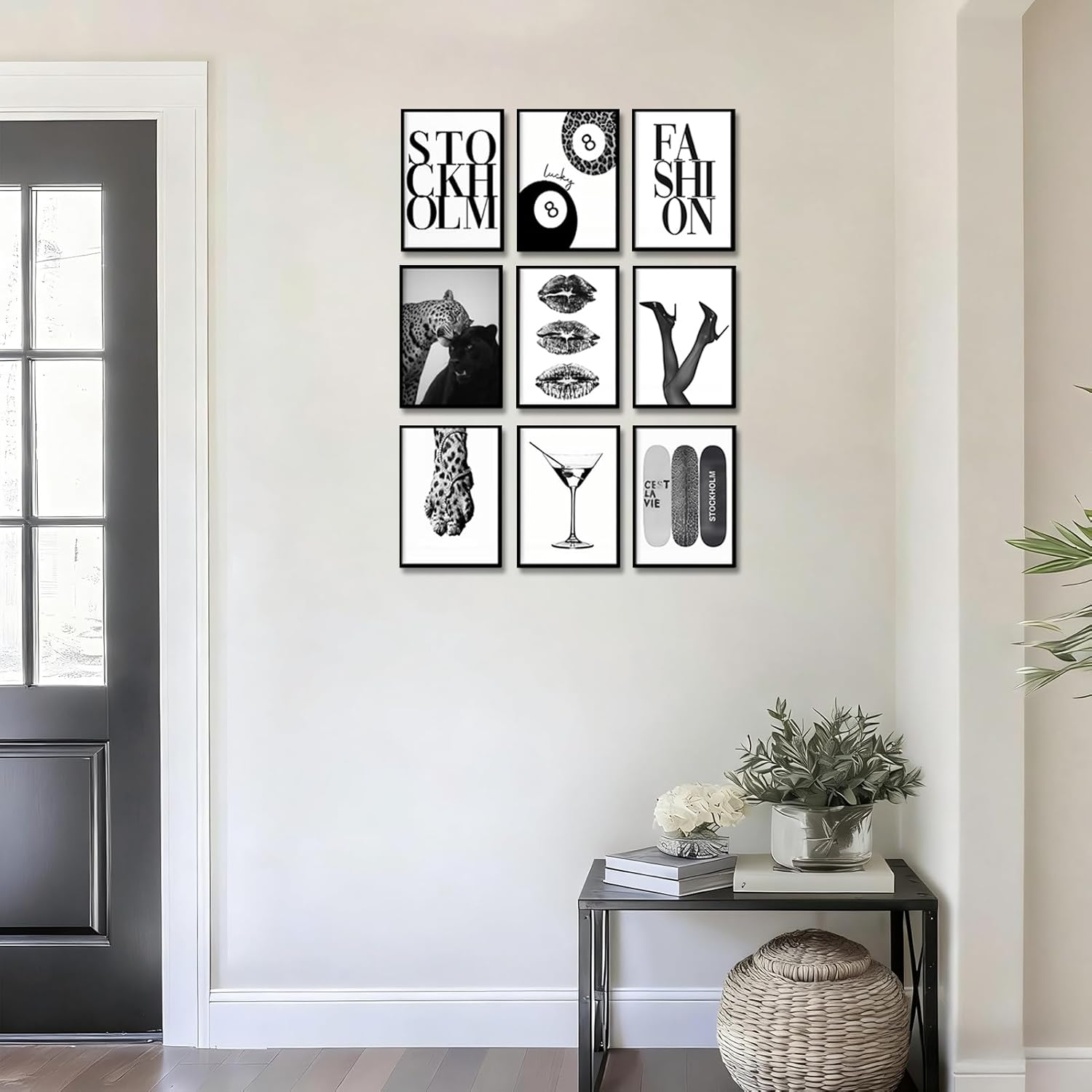 LOARTVE 9Pcs Preppy Travel Wall Art Prints Colorful Abstract Aesthetic Room Decor Pictures Trendy Canvas Posters for Teen Girls Bedroom Apartment College Dorm Decoration, Unframed