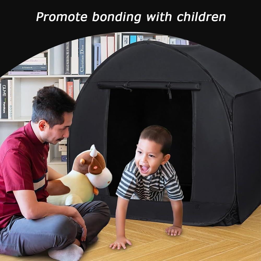 Sensory Tent,Calming Hideout,Blackout Sensory Tents,Sensory Den Tent,For Indoor or Outdoor, Special Needs Dark Tool for Autism Sensory Room Equipment,Helps for SPD, Anxiety, Autism (Style2)