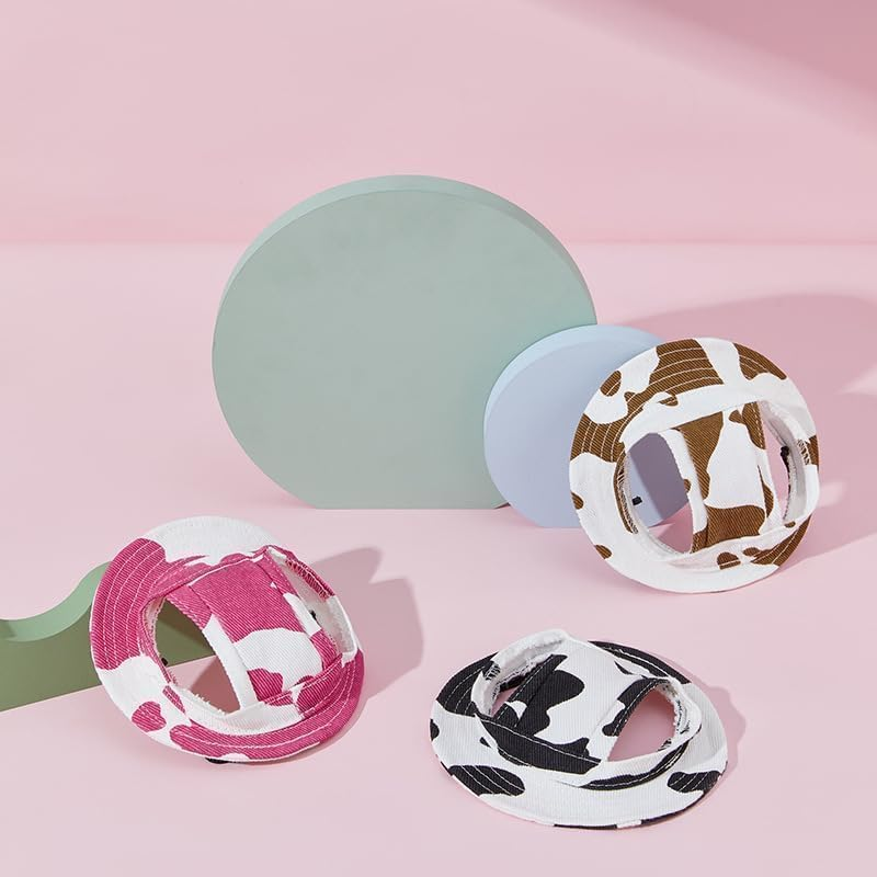 Dog Dog Hats, Dog round Cap with Ear Hole, Adjustable Outdoor Travel Sun Protection Sport Hat for Cat Small Medium Dogs (Dark Blue, M) image number 4