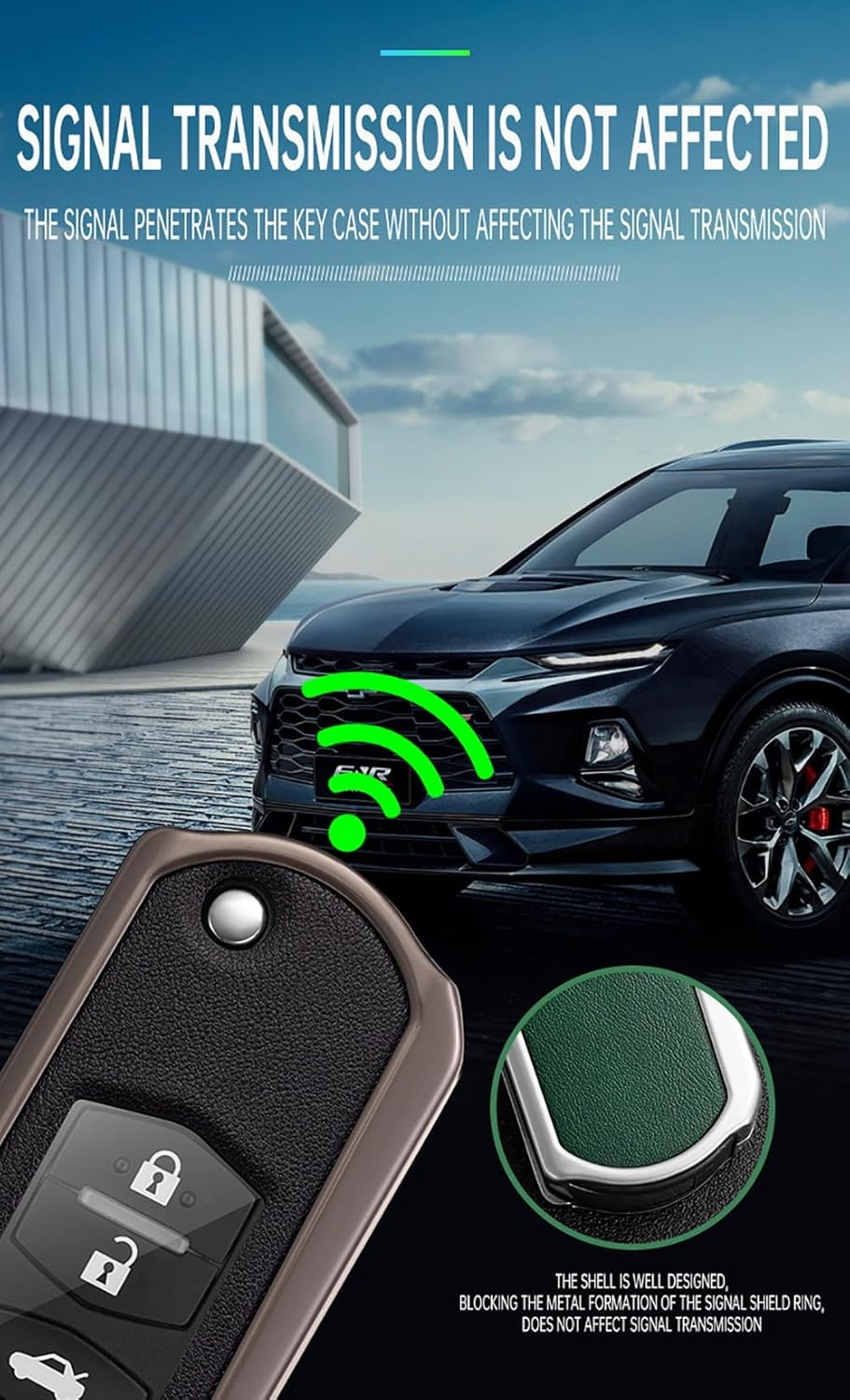 Folding Car Key Case Key Cover Zinc Alloy Leather Keychain Fit for It for Mazda 2 3 5 6 CX5 CX7 CX9 RX8 M6 MX5 Key Shell Protection Covers 2 3 Buttons Key Fob Holder Cover Keyring Silvery-Black image number 1