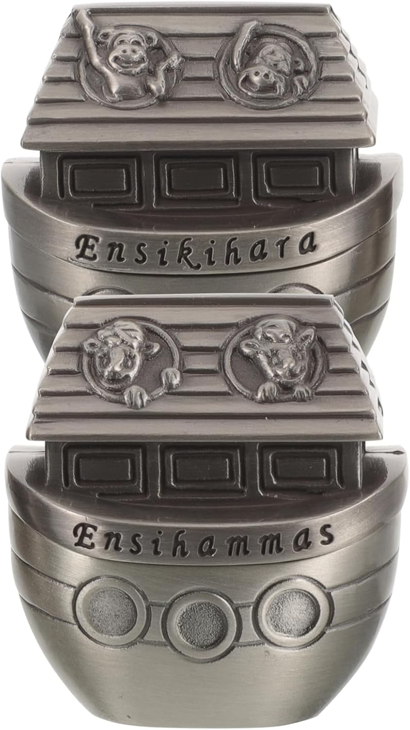 2Pcs Metal Keepsake Box for Teeth Hair Curls Adorable House Design Organizer for Childhood Memories Parents image number 1