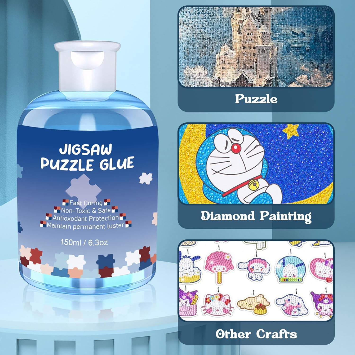 Puzzle Glue Conserver, 150Ml Jigsaw Glue Suitable for Jigsaw Puzzles for Adults 1000，Preserve the Eternal Beauty of the Puzzle(1 Pcs image number 3