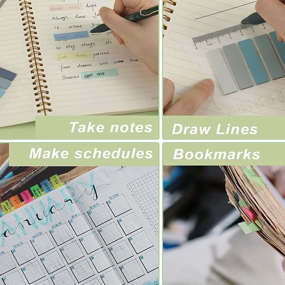 1200 Pcs Sticky Tabs for Annotating, 6 Sheet Tabs 60 Color Multi-Function Writable Sticky Index Tabs, Self-Adhesive and Water-Proof Sticky Notes Tabs for Books Notebook File Bible Tabs image number 2