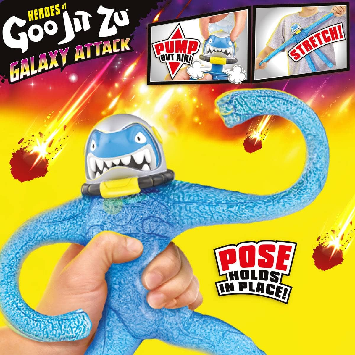 Heroes of Goo Jit Zu Galaxy Attack, Action Figure Pump Power - Air Vac Thrash, Multicolor, 41223 image number 2
