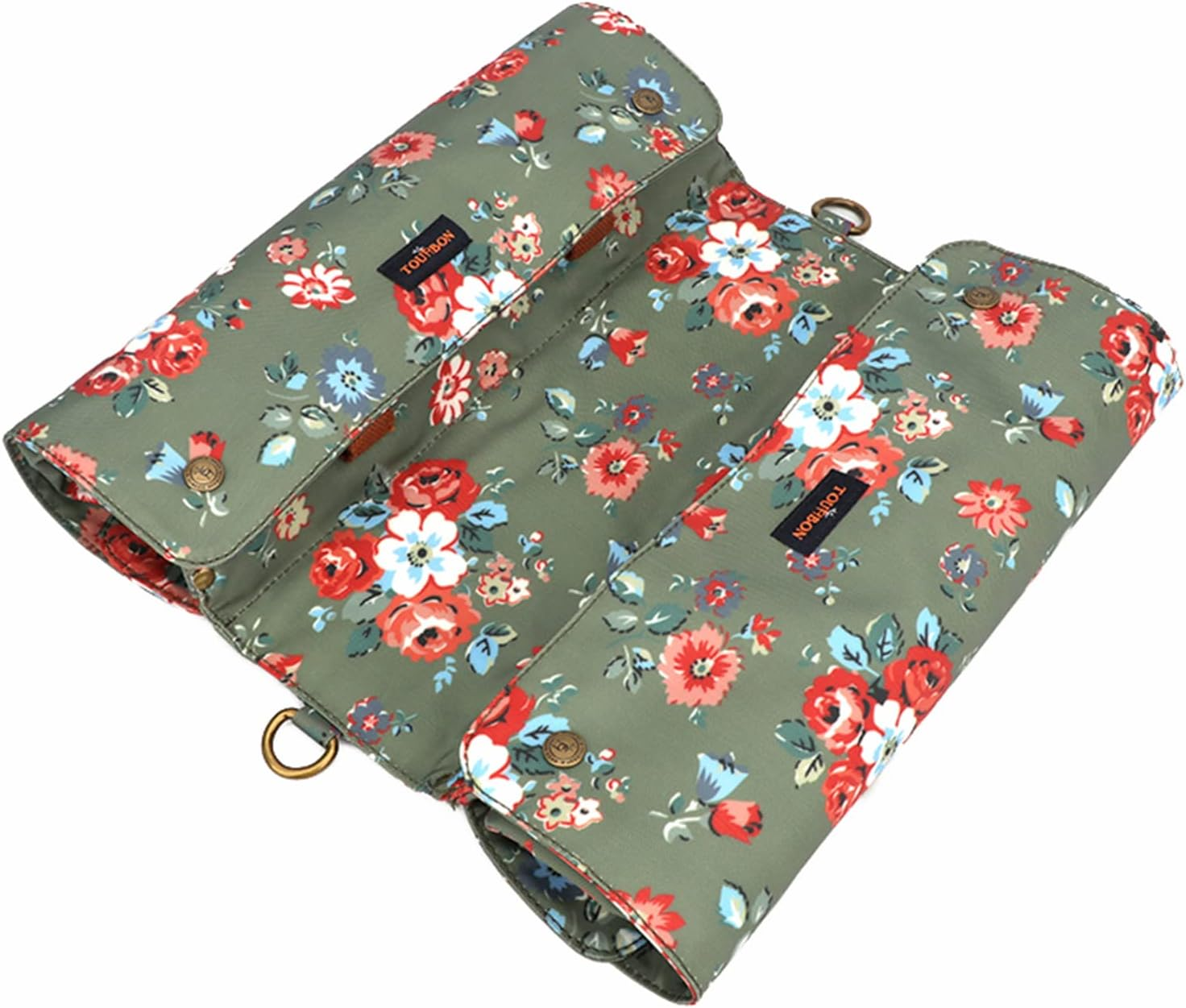 Tourbon Canvas Bike Bags Rear Rack Roll-Up Bicycle Double Panniers Waterproof