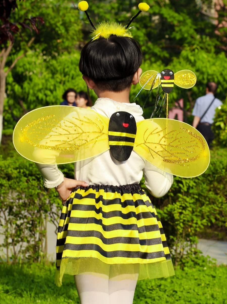 Kids Honey Bee Costume for Boys & Girls 3-8 Years Old Child Dress up Accessories image number 3