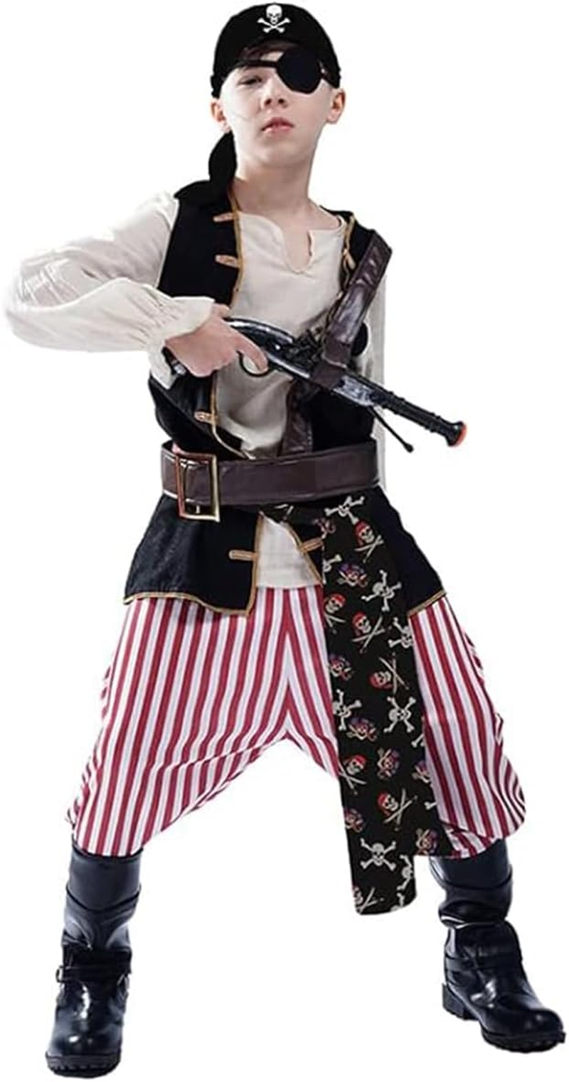 Boys Pirate Costume for Kids Halloween Cosplay Clothing image number 2