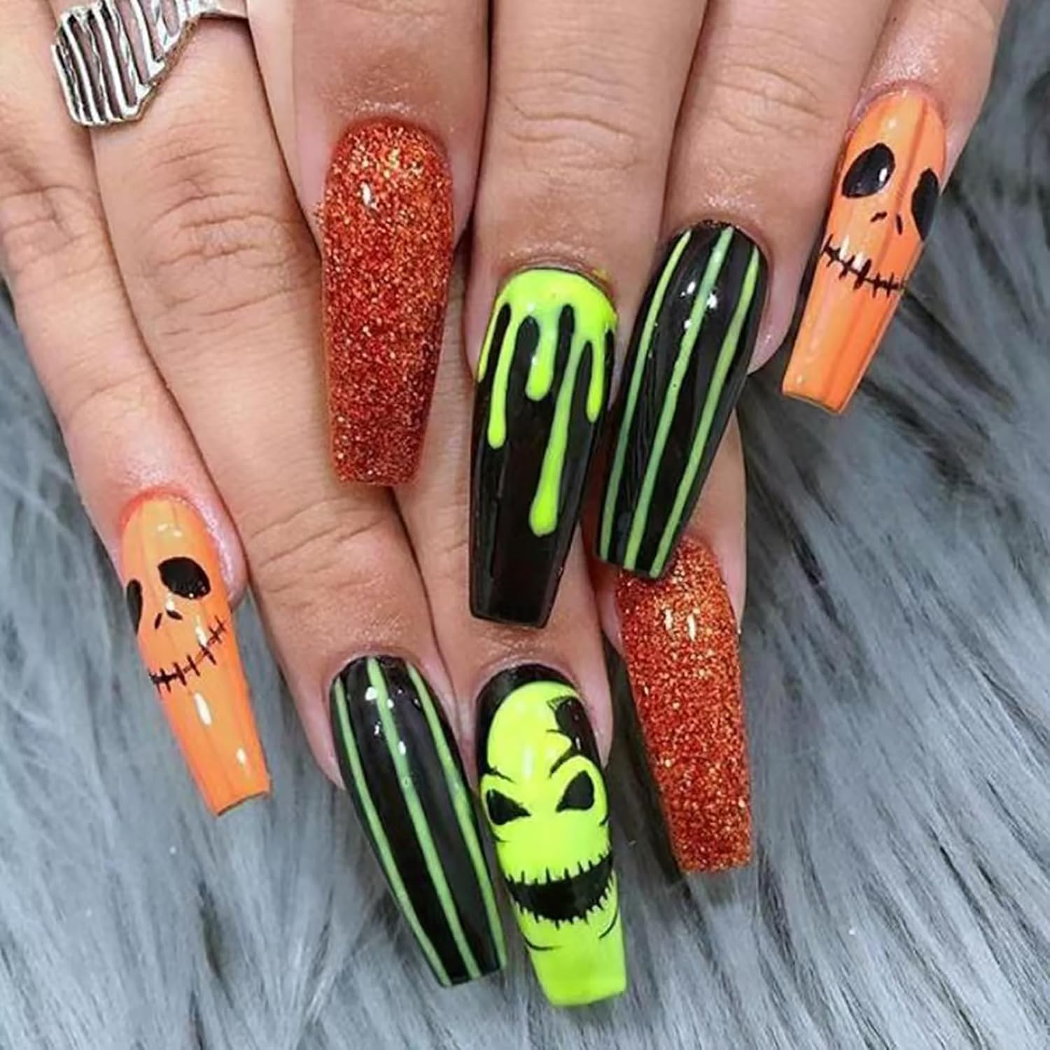 Halloween Nail Stamping Plate Spooky Holiday Nails Stamping Kit Skull Ghost Theme Nail Art Design Plate for Women Girls DIY Home Salon Use image number 4