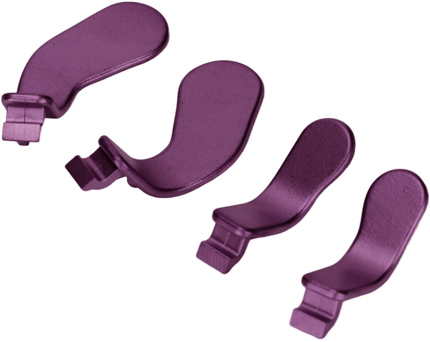 4PCS Controller Paddles, Metal Stainless Steel Replacement Parts Game Controller Interchangeable Paddles for Xboxone Elite Controller Series 2 Model 1797, Black, Gold, Purple (Purple)