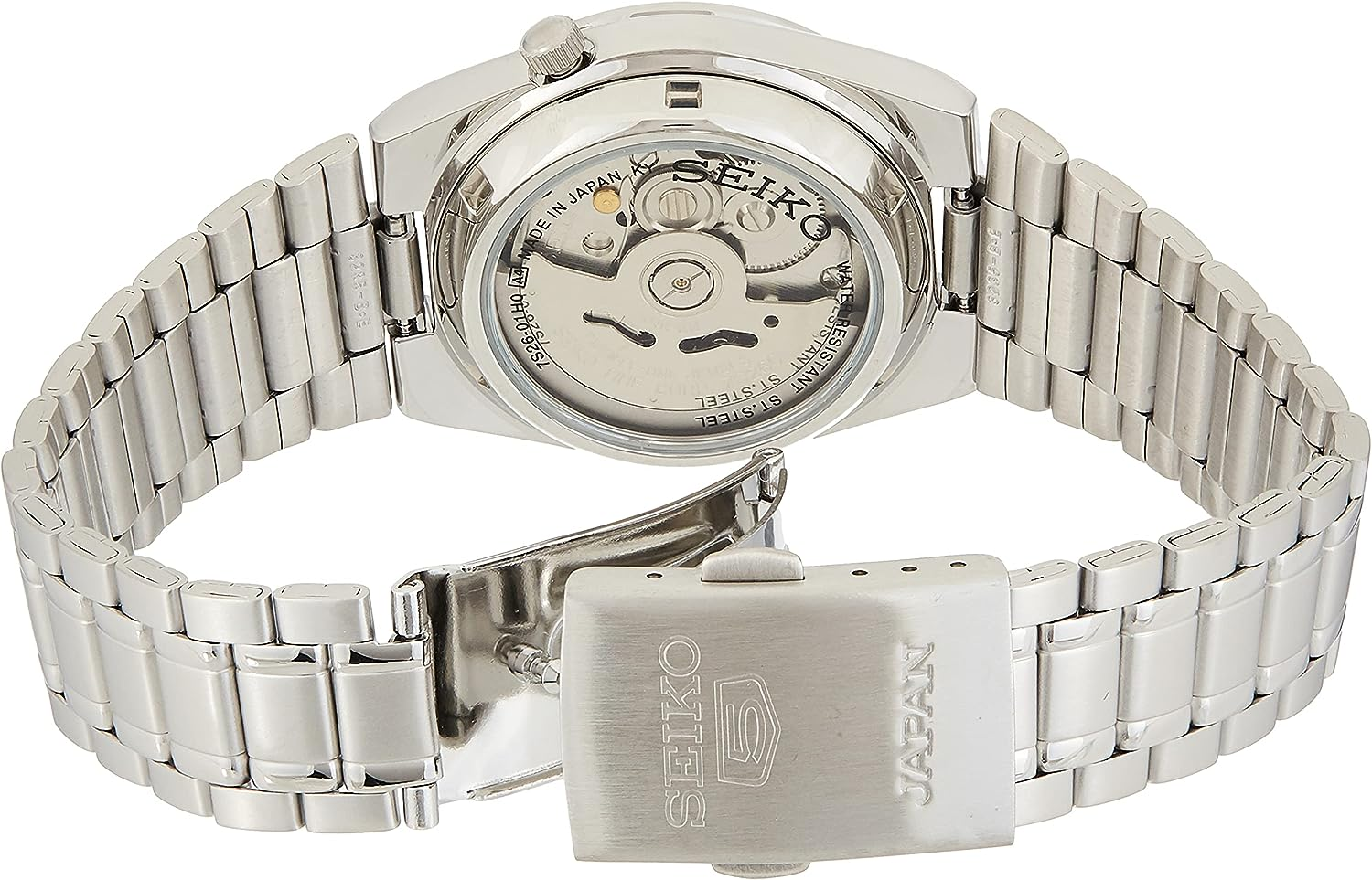 Seiko 5 Automatic Black Dial Stainless Steel Men'S Watch SNK063J5 image number 3