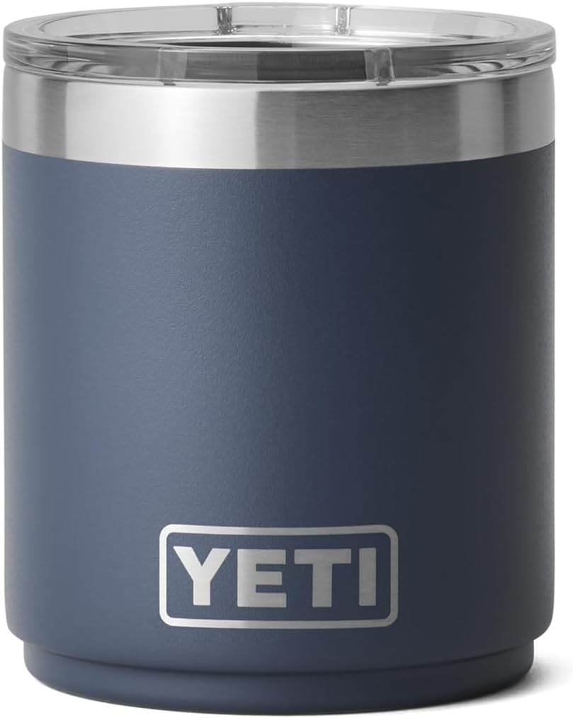 YETI Rambler 10 Oz Stackable Lowball 2.0, Vacuum Insulated, Stainless Steel with Magslider Lid, Navy image number 6