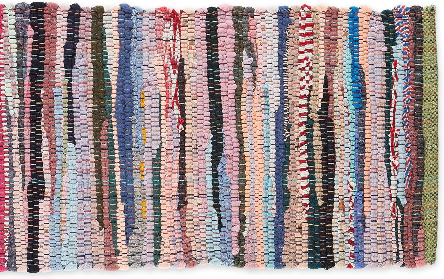 DII 100% Cotton, Everyday Machine Washable Chindi Rag Table Runner, 14 X 72, Multi Color - Multi image number 5