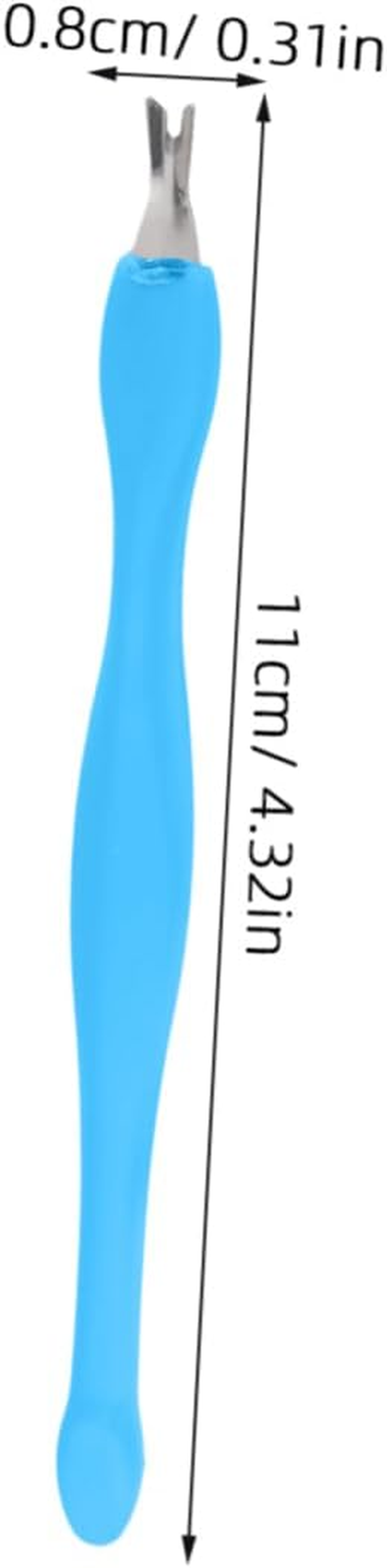 24Pcs Cuticle Remover and Trimmer for Manicure Stainless Steel Dead Skin Fork Nail Grooming Tool Comfortable Grip for Cuticle Care and Nail Maintenance