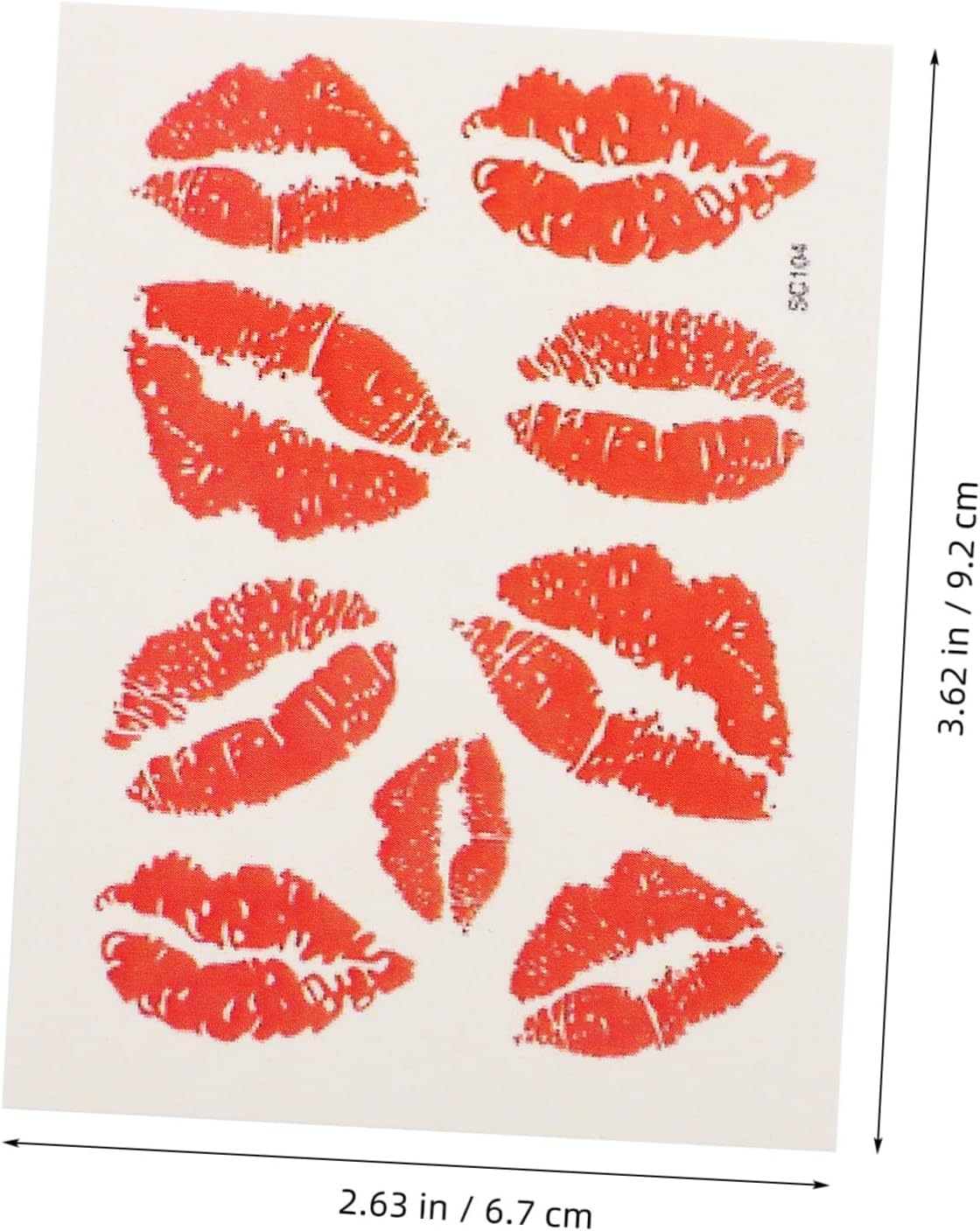 NOLITOY 12Pcs Lips Temporary Stickers for Diy Decorating Sugar Kisses Stickers for Neck