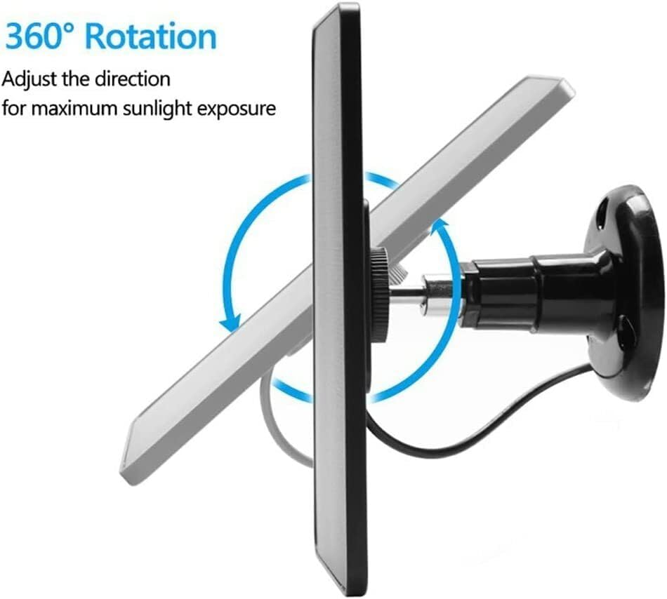 Tootoo Solar Panel for Outdoor Camera Security Cam Micro USB Battery Charger 10W Output (Black) image number 5